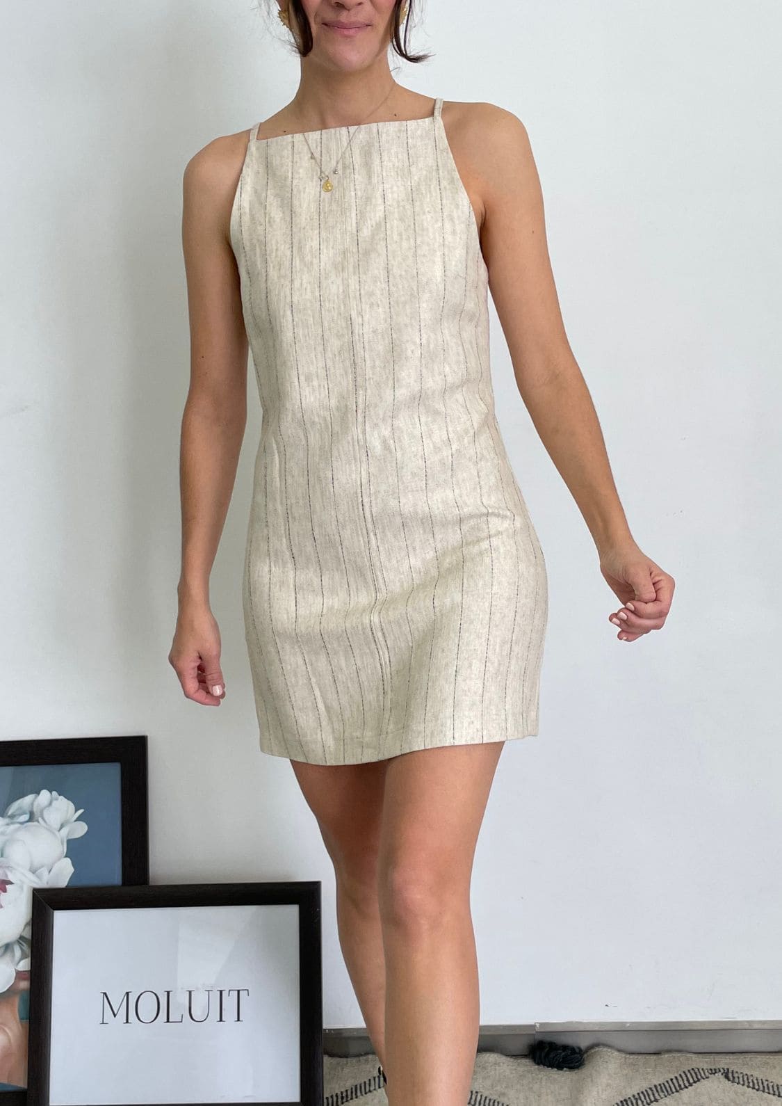 Vestido mini Juliette - Beige