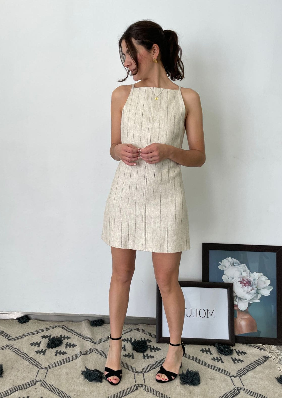 Vestido mini Juliette - Beige
