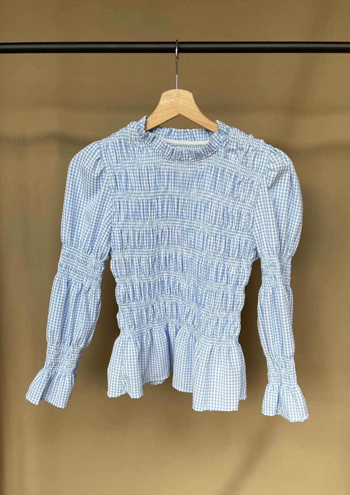 Blusa Oporto manga larga - Azul Vichy