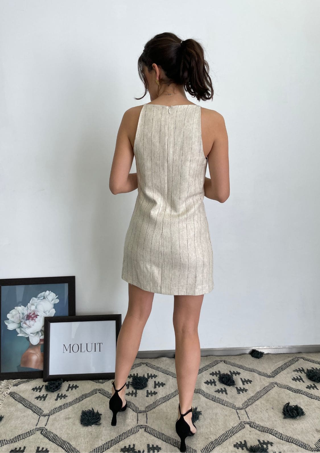 Vestido mini Juliette - Beige