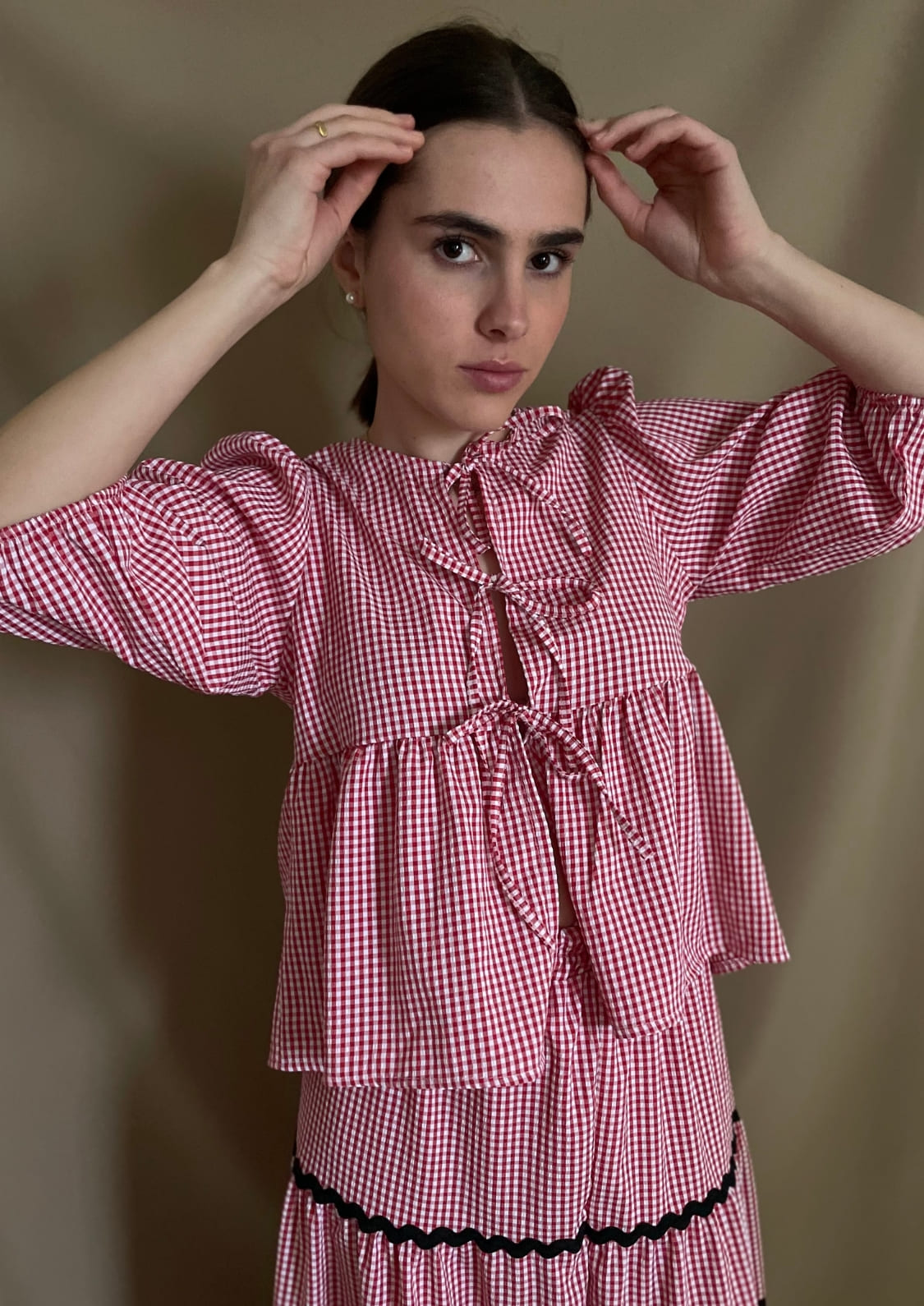 Blusa Lisboa - Rojo Vichy