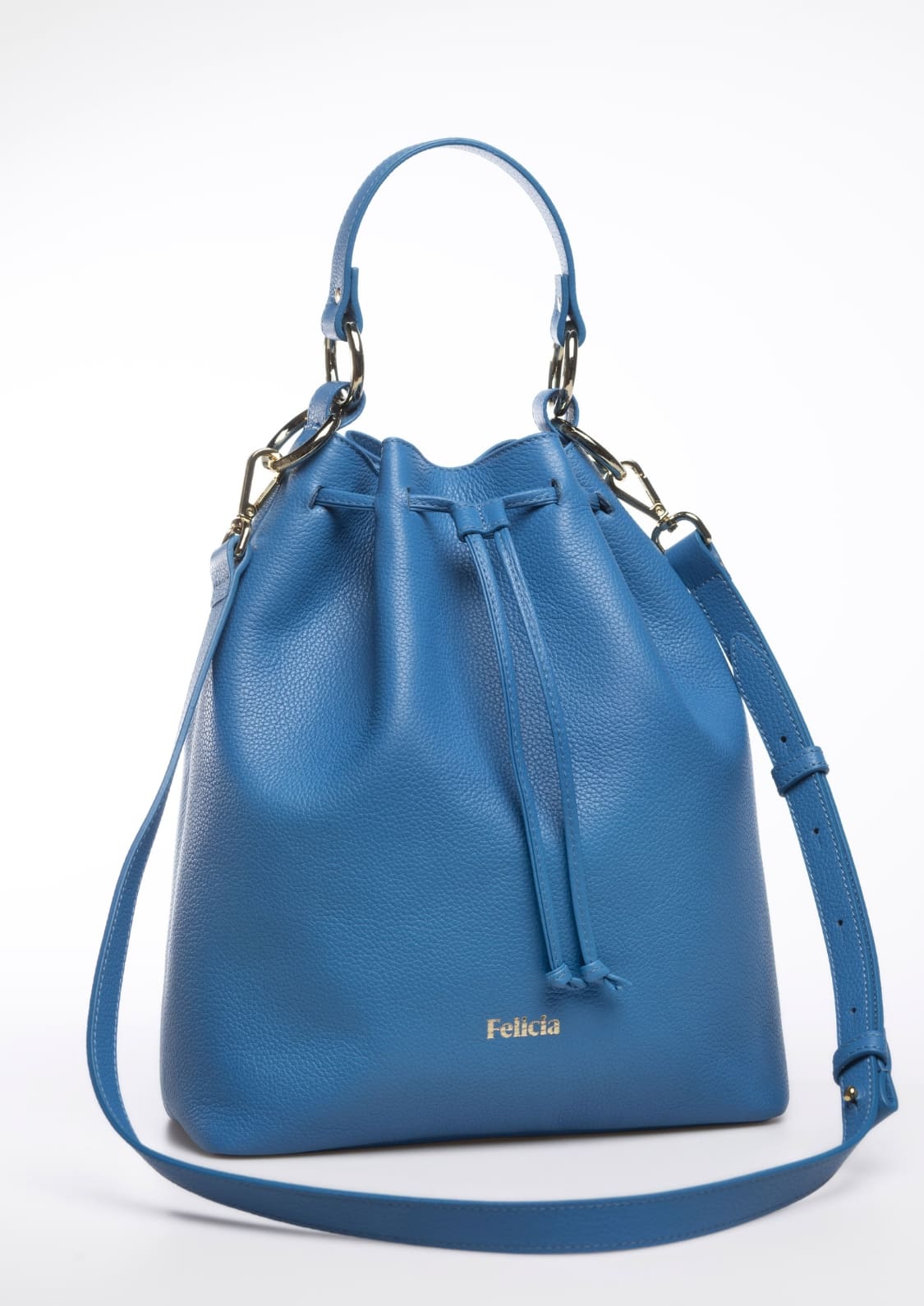 Bolso bombonera grande - Azul capri