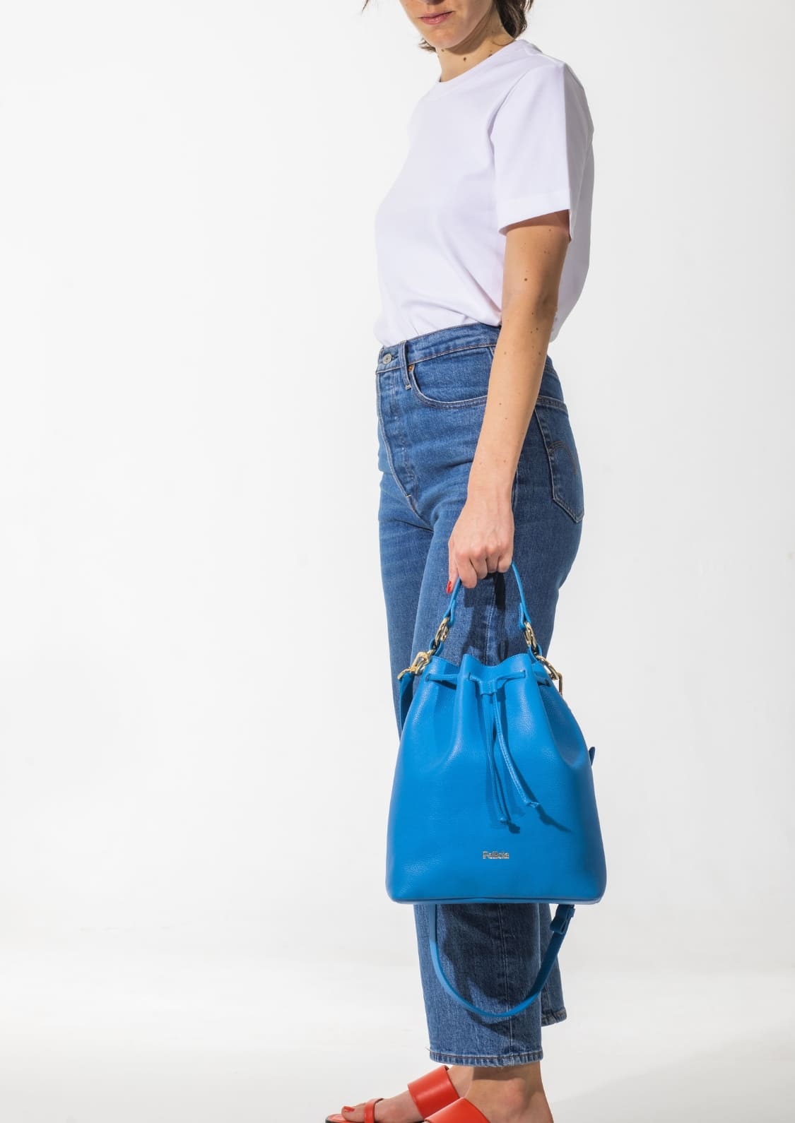 Bolso bombonera grande - Azul capri