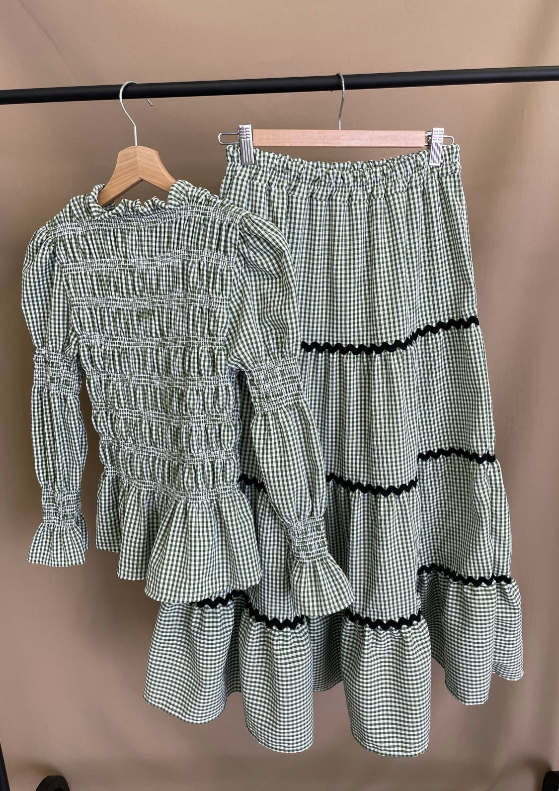 Conjunto Oporto manga larga - Verde Vichy