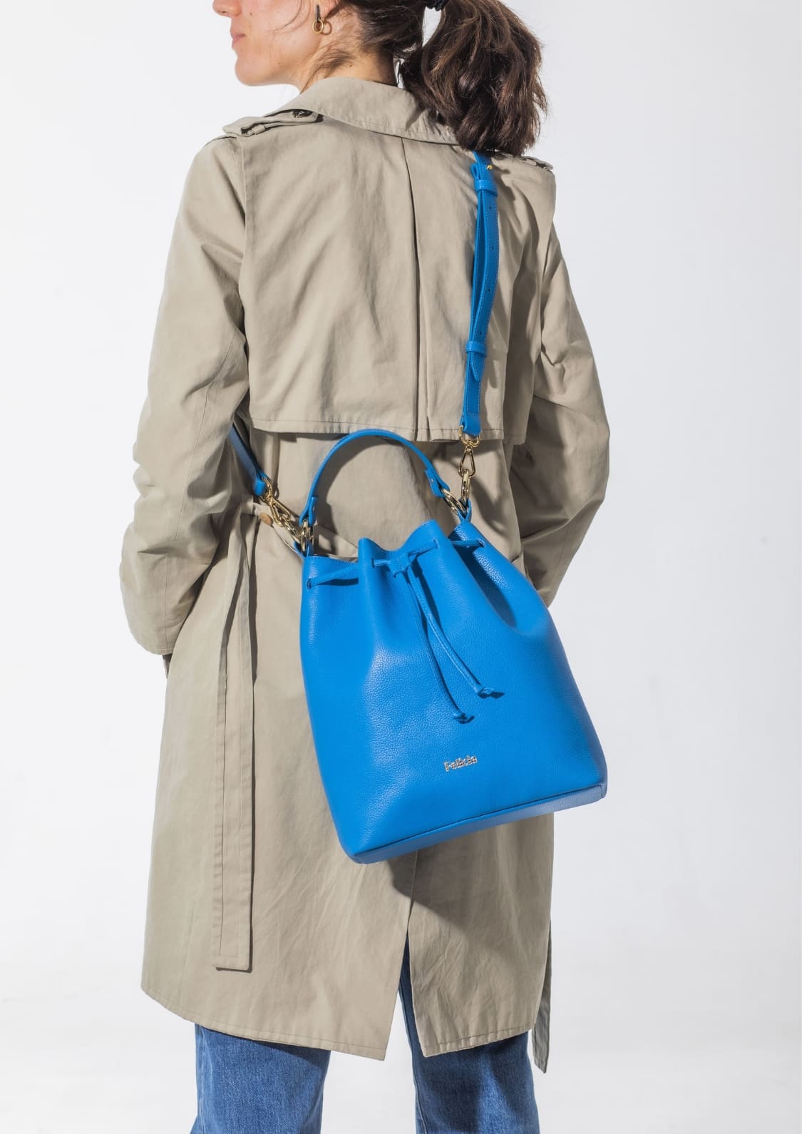 Bolso bombonera grande - Azul capri