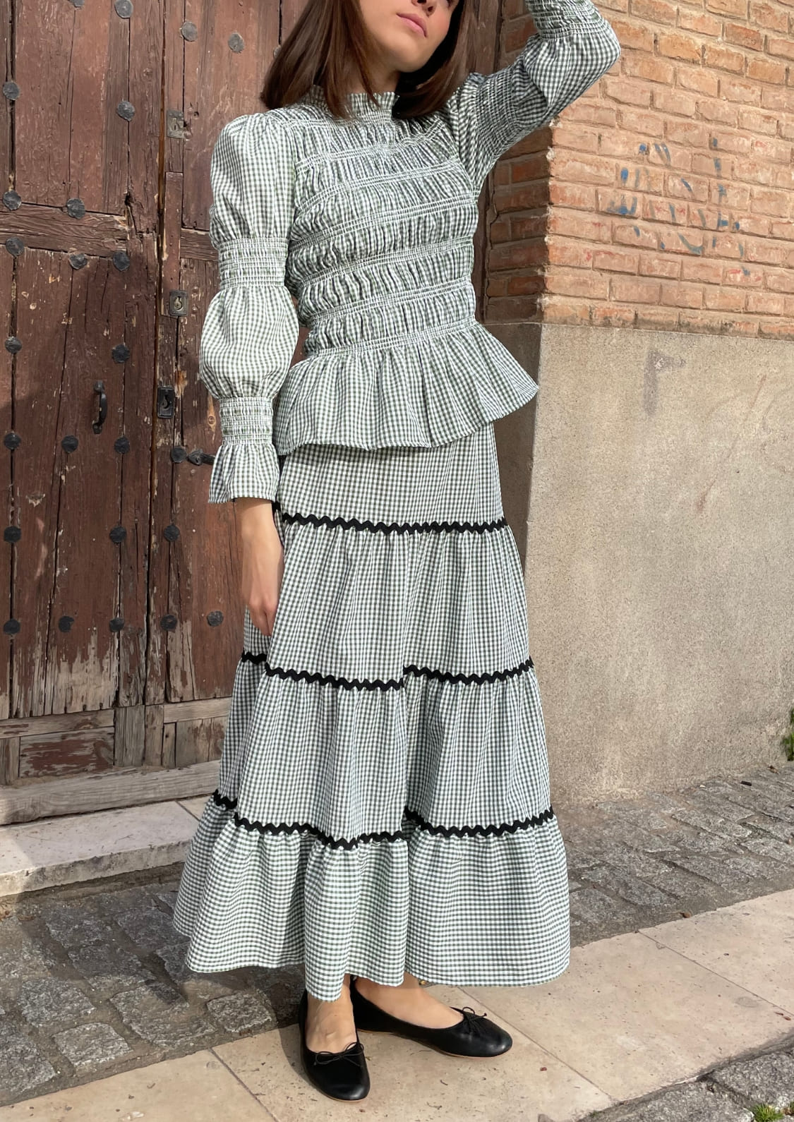 Conjunto Oporto manga larga - Verde Vichy