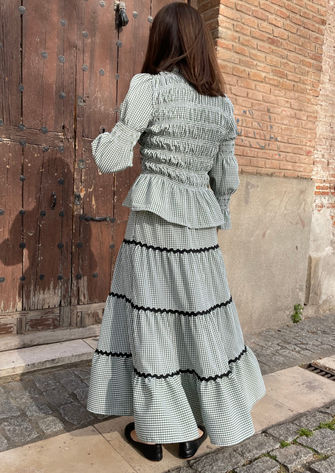 Conjunto Oporto manga larga - Verde Vichy
