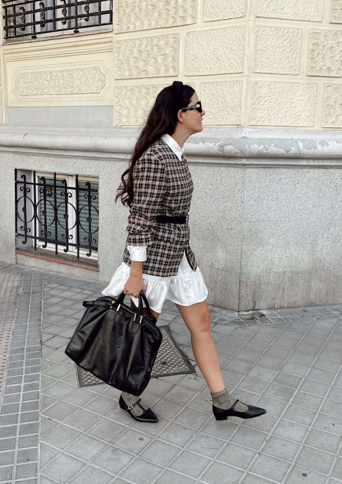 Jersey-Blazer cuadro escocés