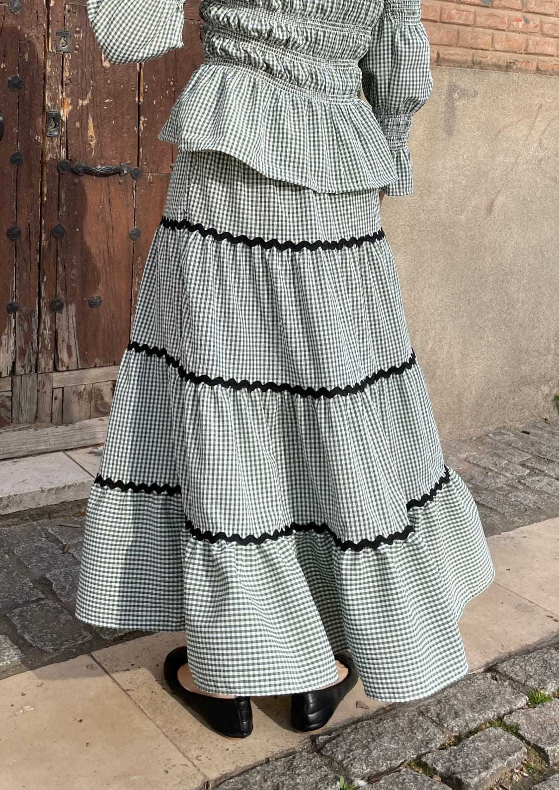 Falda Oporto - Verde Vichy