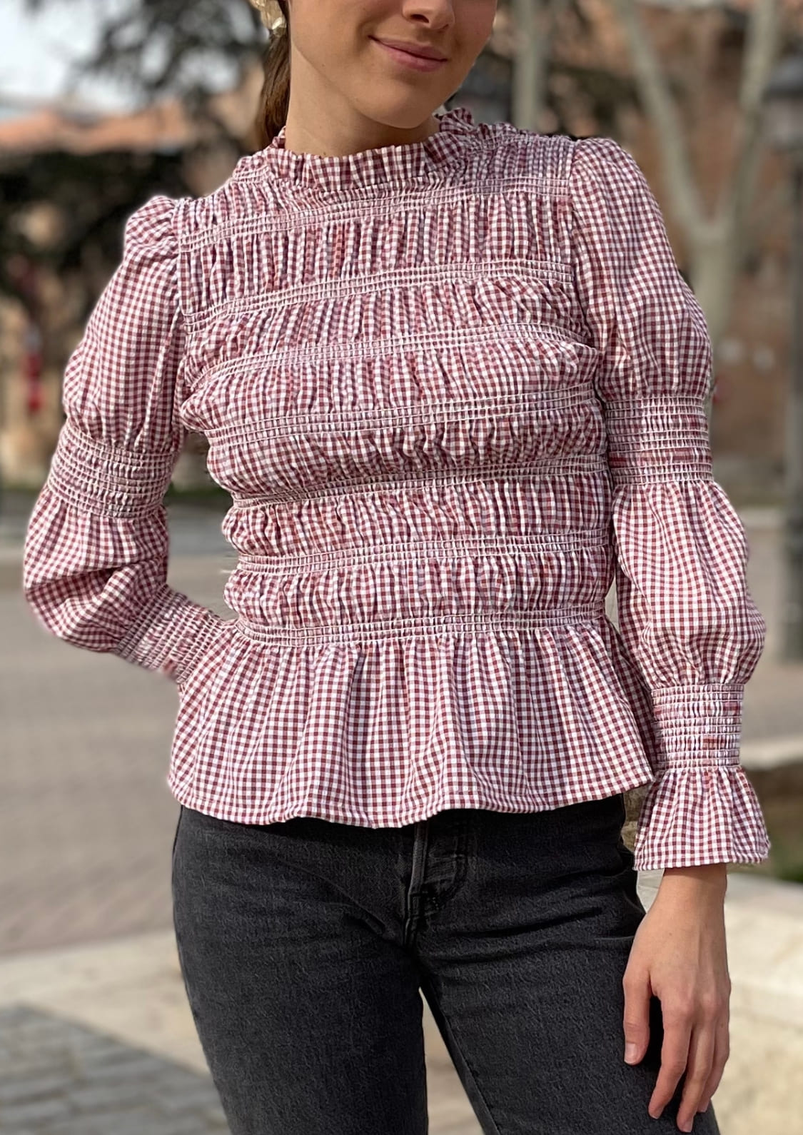 Blusa Oporto manga larga - Caldero Vichy