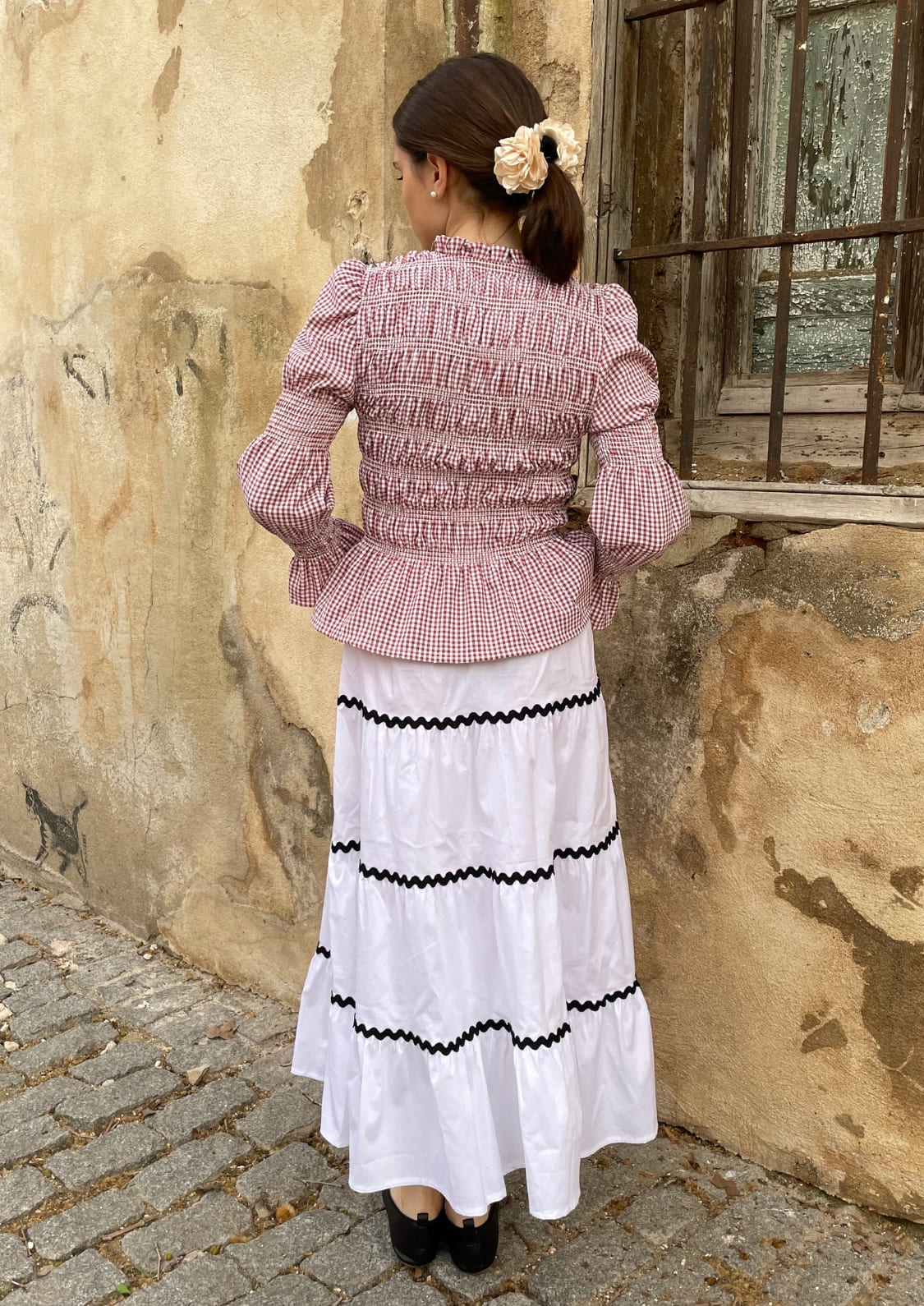 Blusa Oporto manga larga - Caldero Vichy