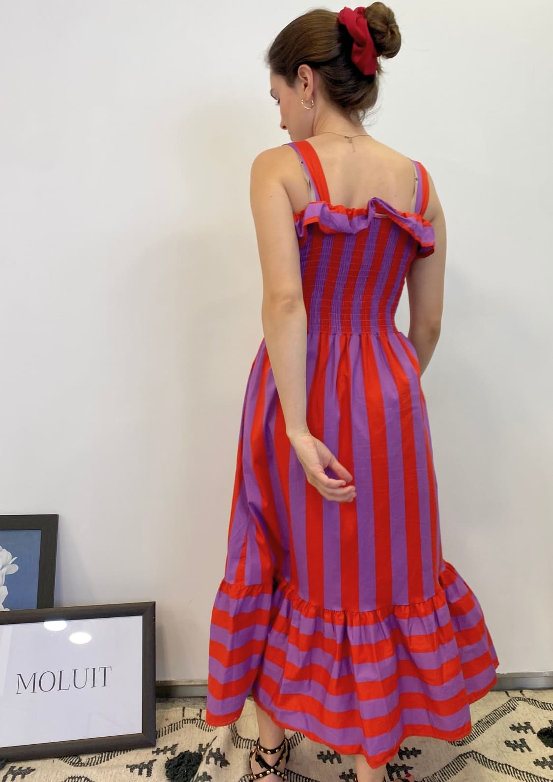 Vestido Copenhague - Violeta/Rojo