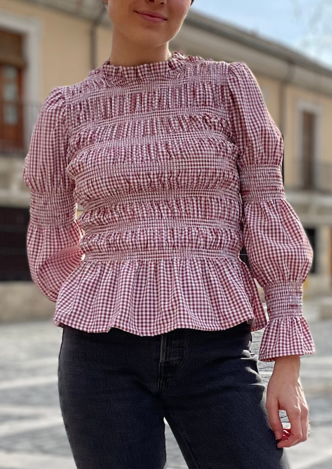 Blusa Oporto manga larga - Caldero Vichy
