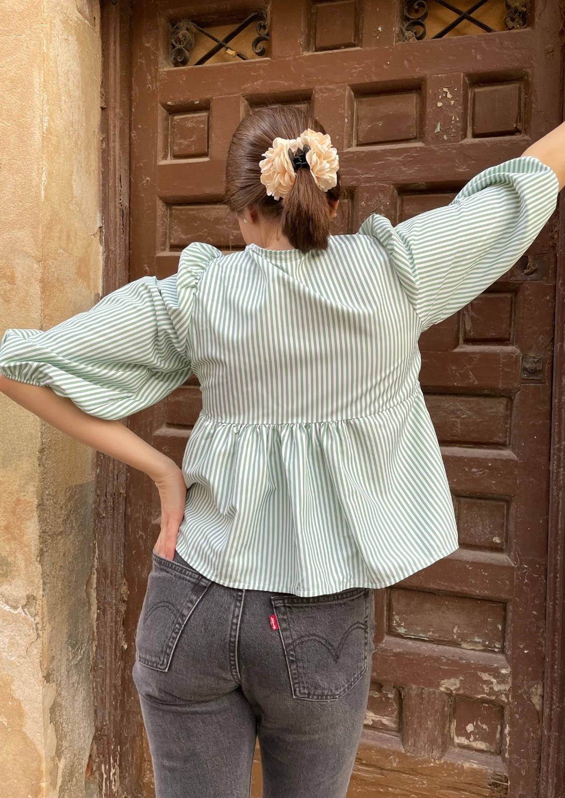 Blusa Lisboa - Verde Rayas