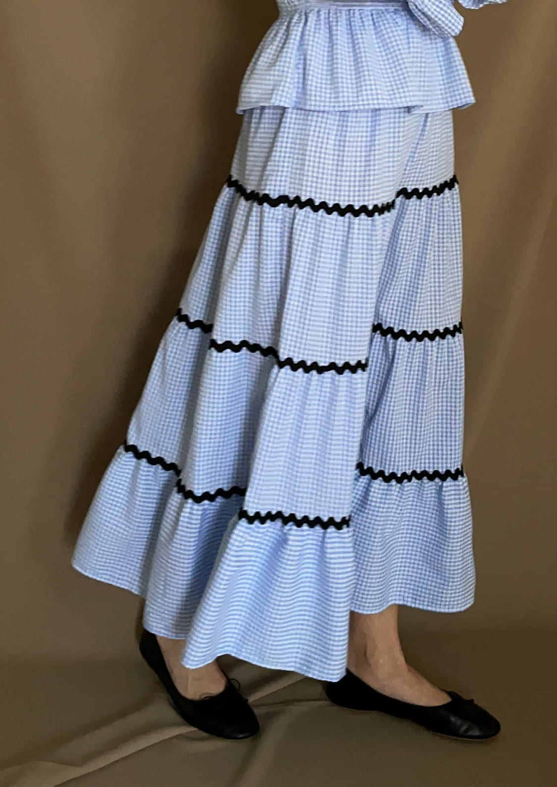 Conjunto Oporto manga larga - Azul Vichy