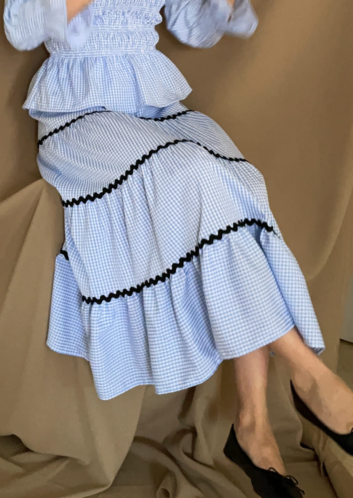 Falda Oporto - Azul Vichy