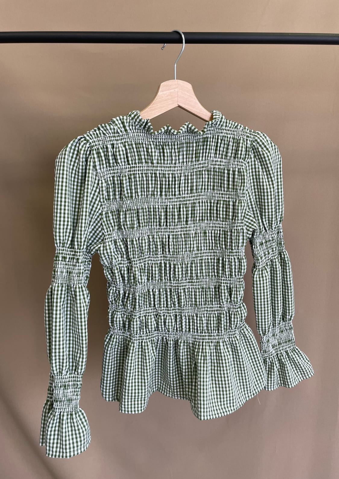 Blusa Oporto manga larga - Verde Vichy