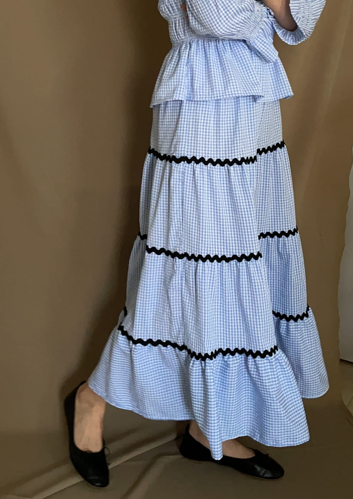Falda Oporto - Azul Vichy