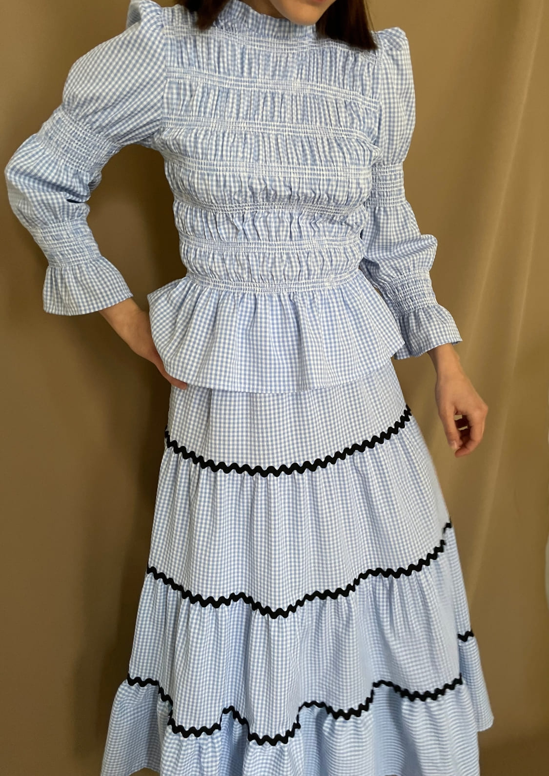 Falda Oporto - Azul Vichy