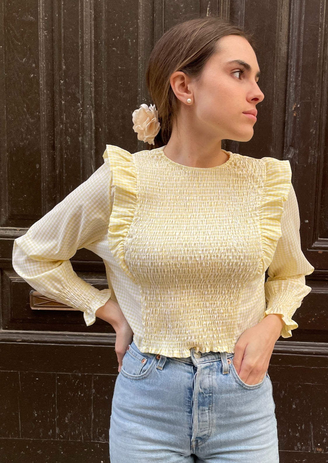 Blusa Ibiza - Amarillo Vichy