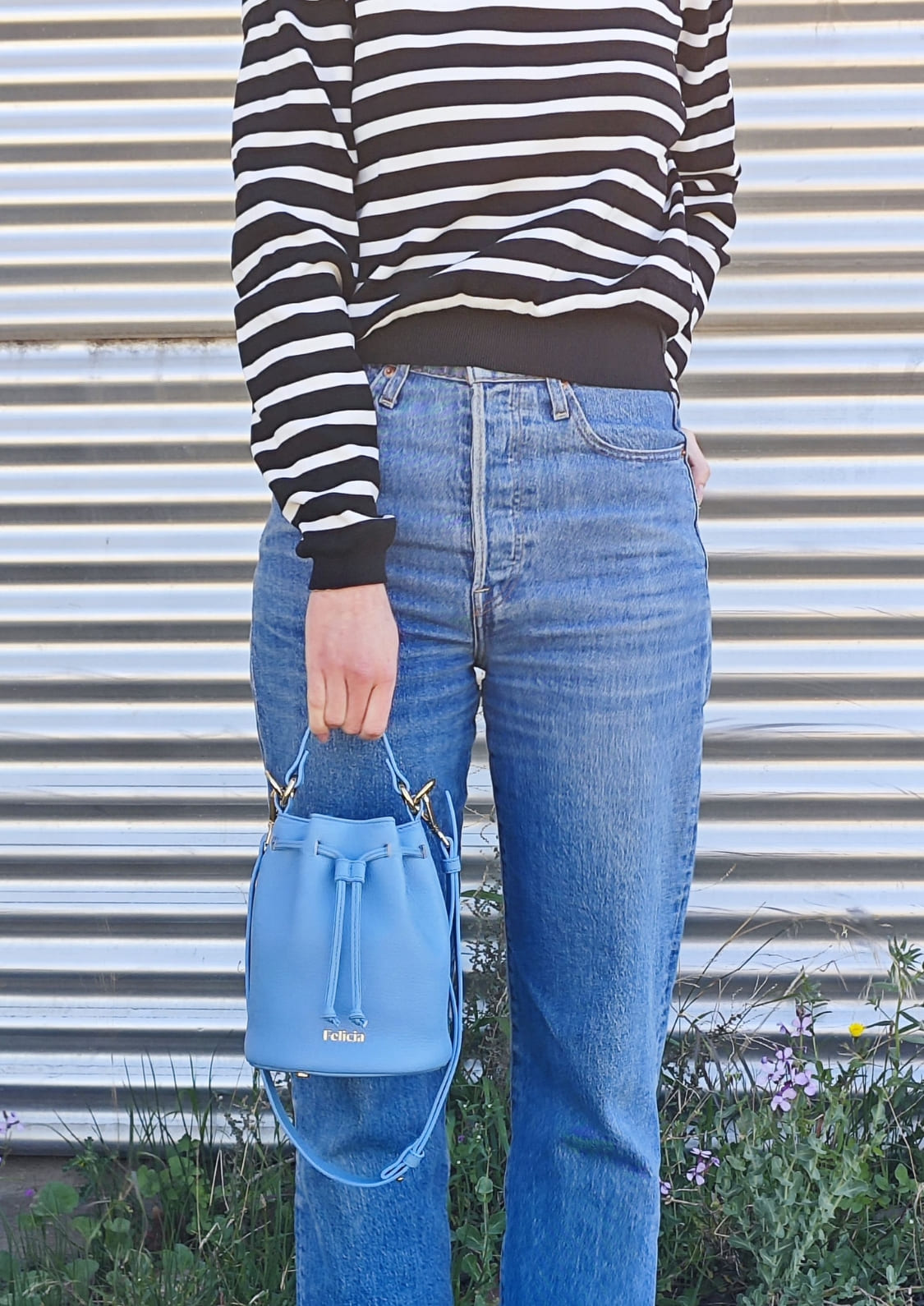 Bolso bombonera pequeño - Azul cielo