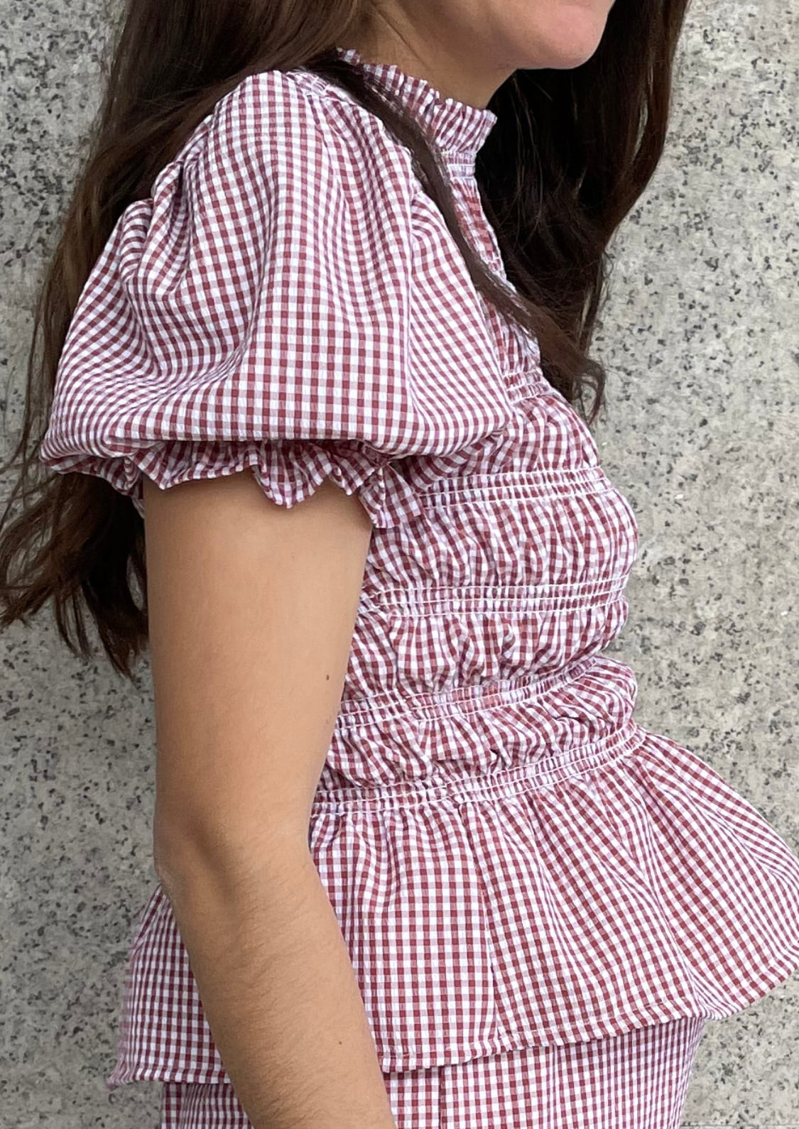 Blusa Oporto manga corta - Caldero Vichy