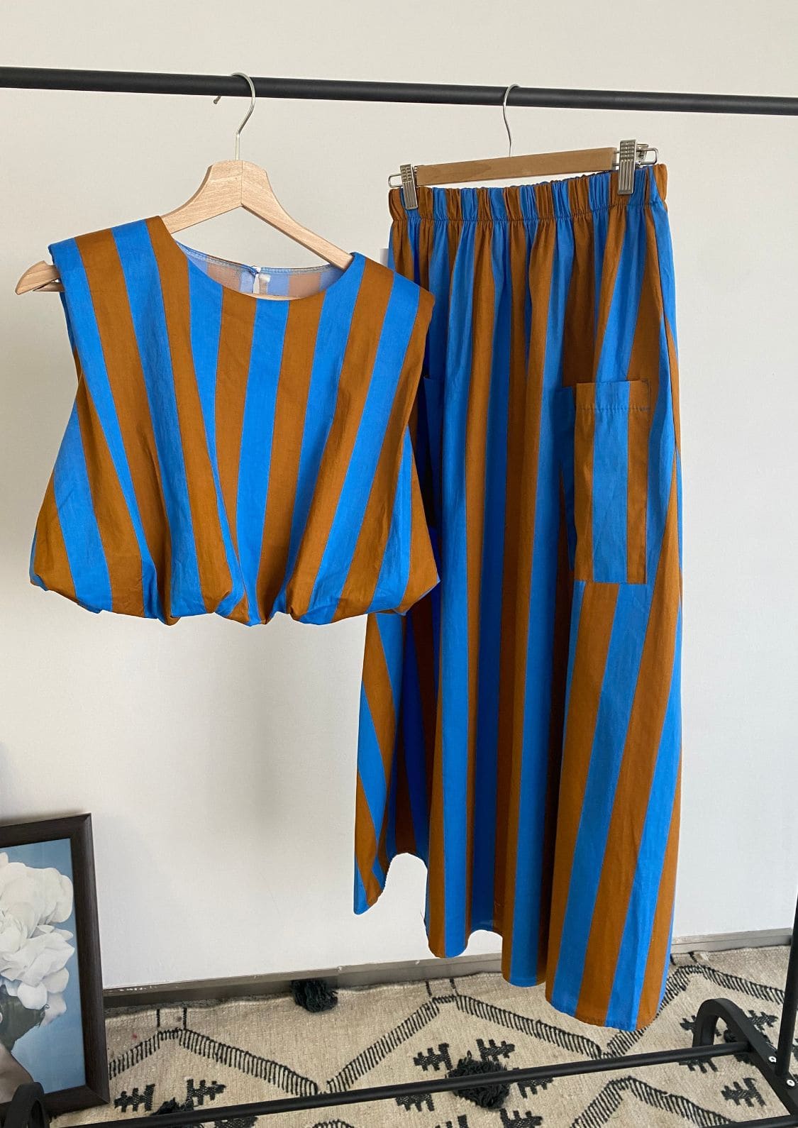 Falda Copenhague - Azul/Marrón
