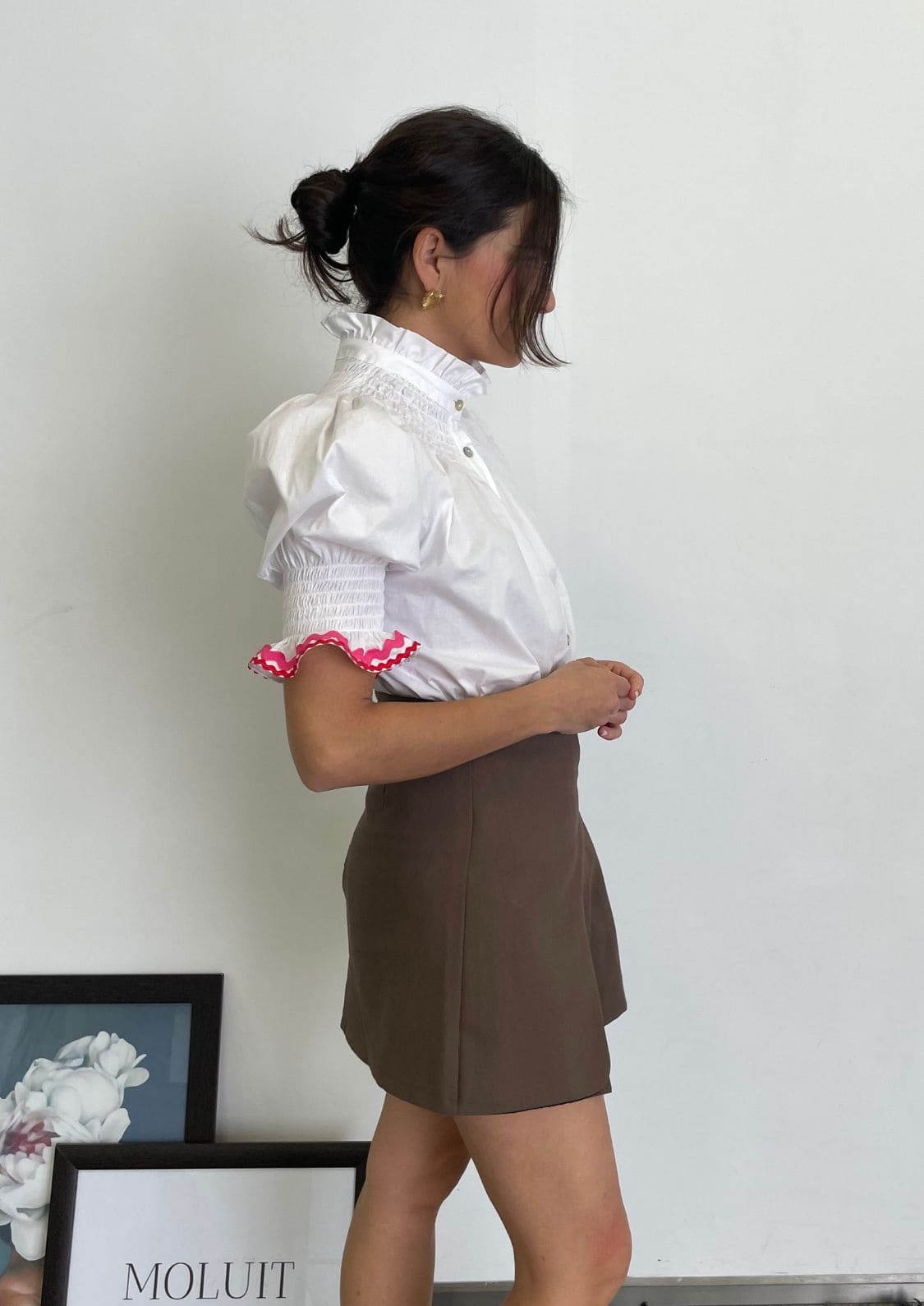 Blusa Milán - Blanco y Fucsia
