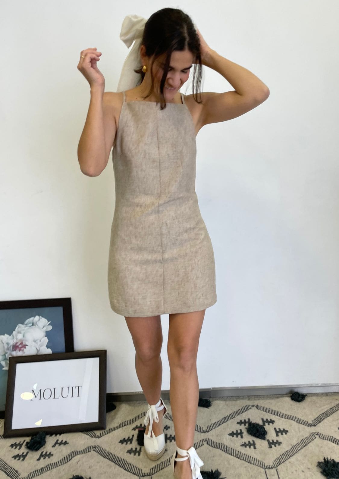 Vestido mini Juliette - Beige