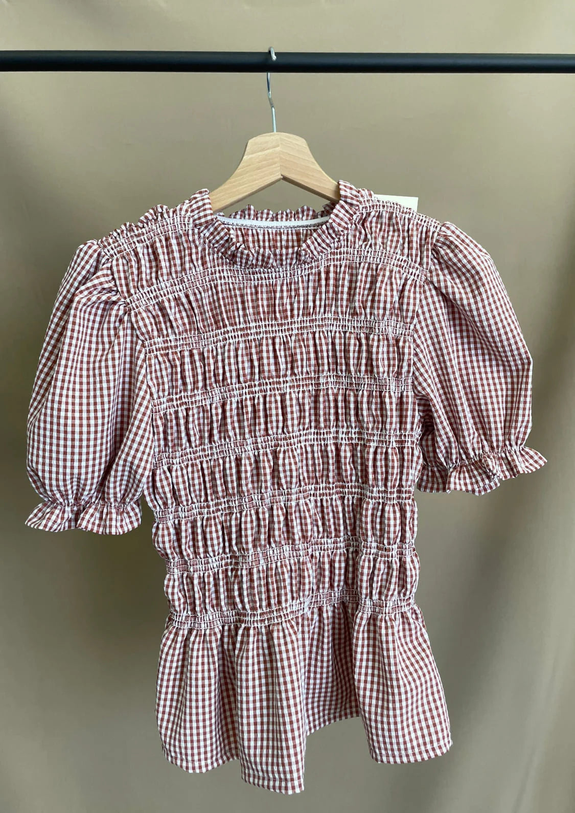 Blusa Oporto manga corta - Caldero Vichy