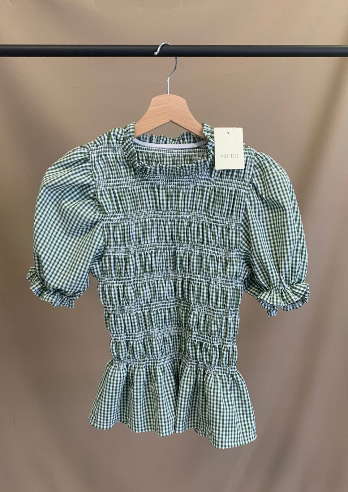 Blusa Oporto manga corta - Verde Vichy