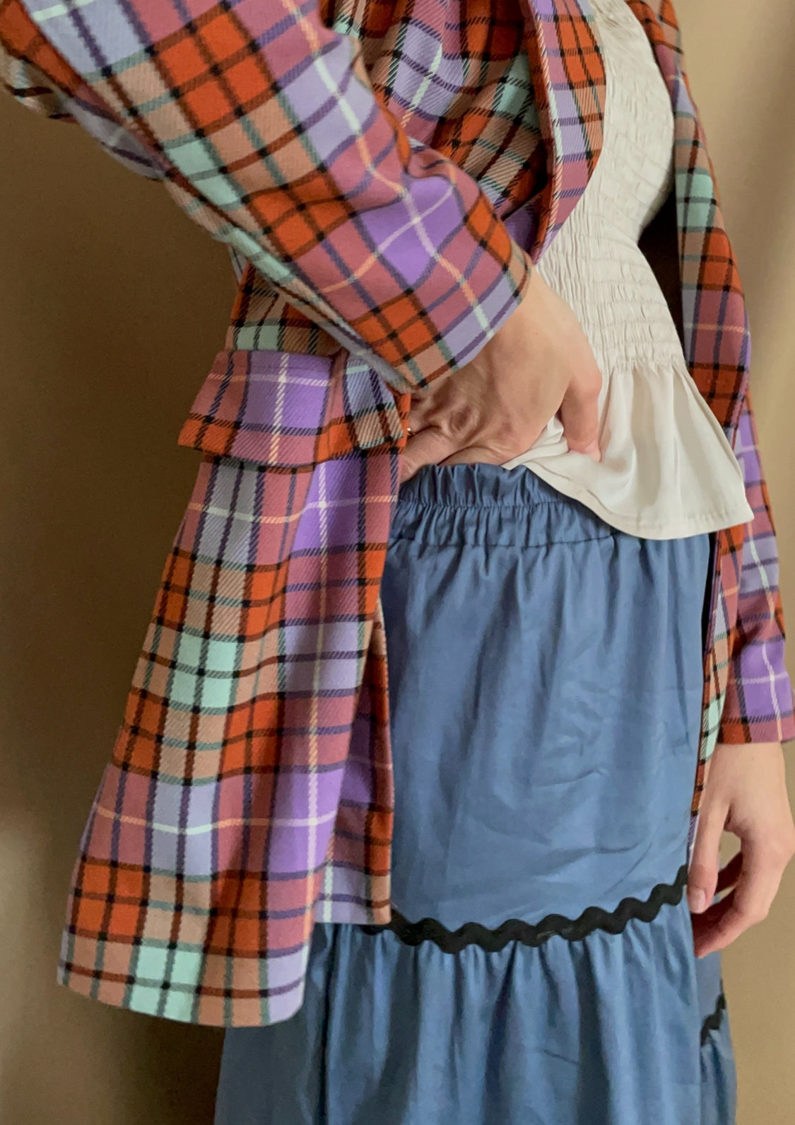 Falda Oporto - Azul Lisa