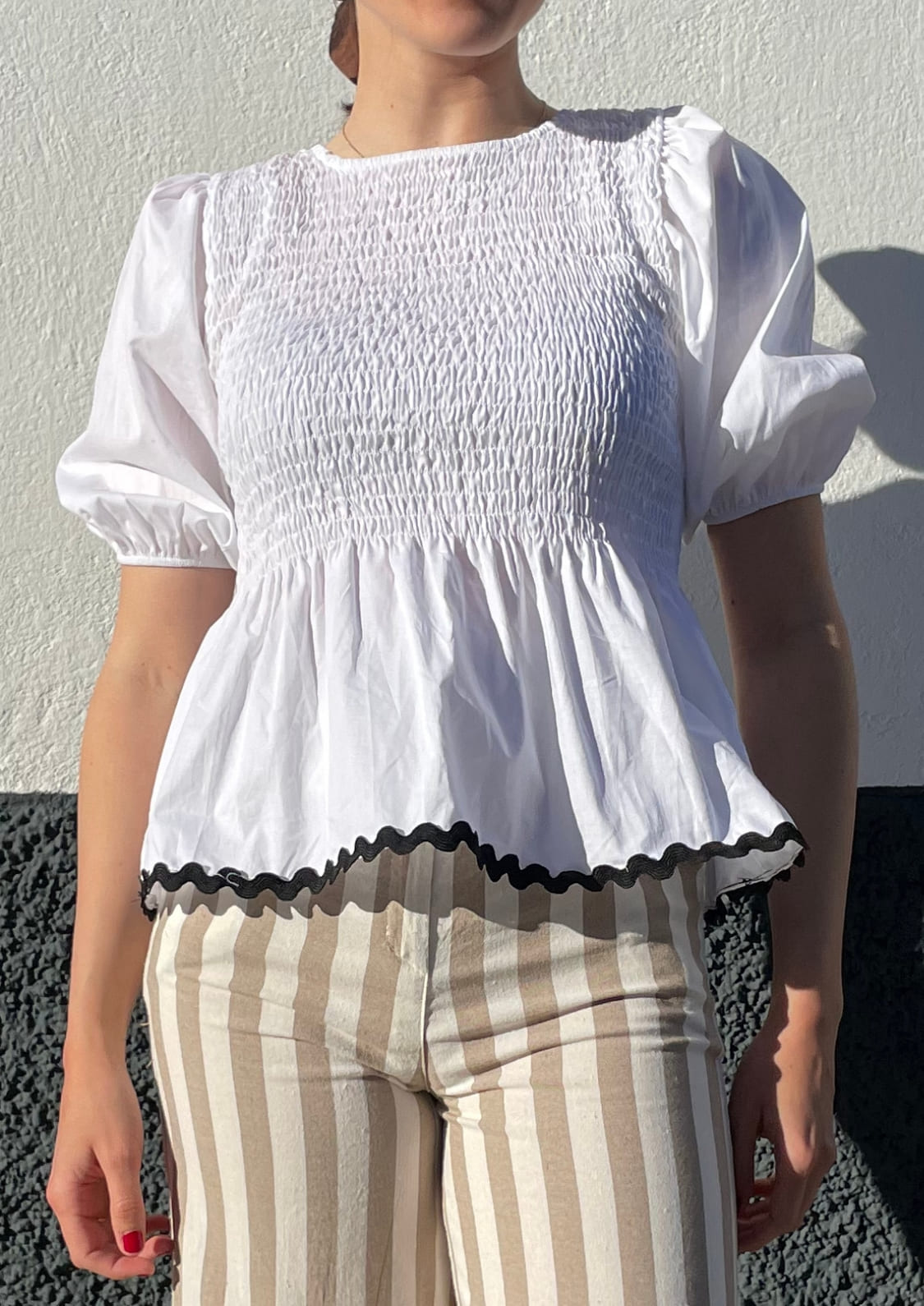 Blusa Toscana - Blanco y negro