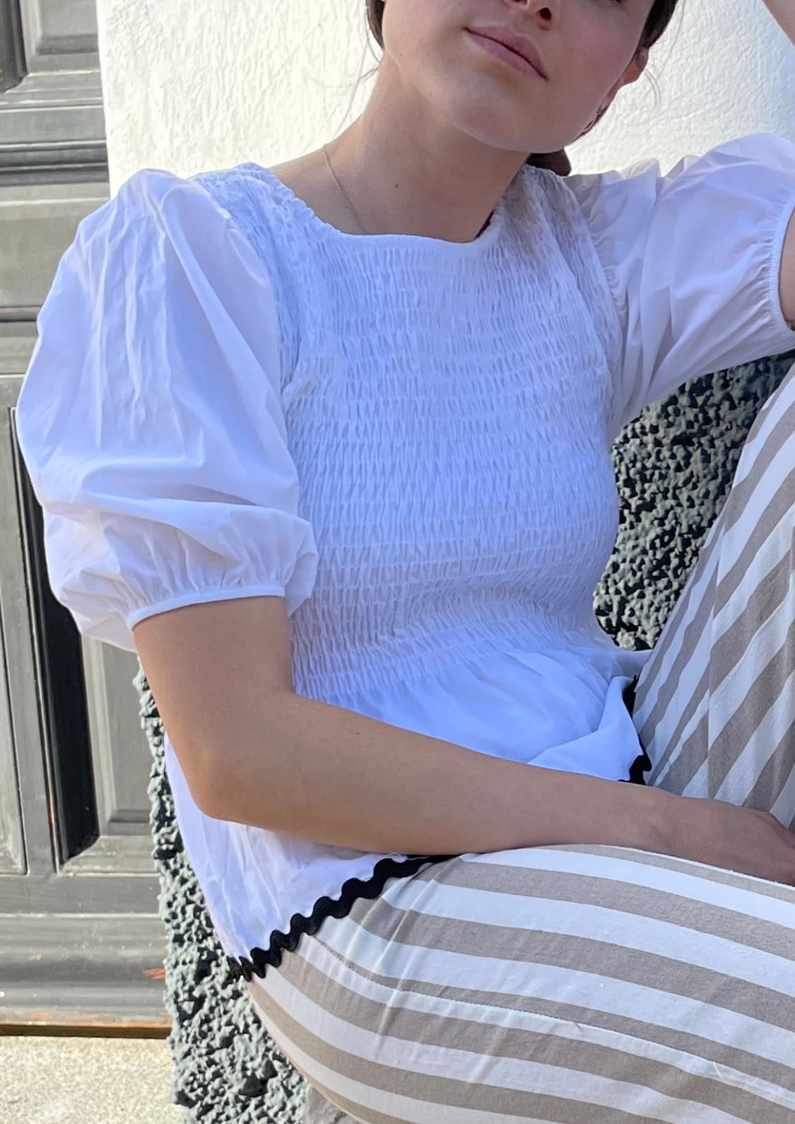 Blusa Toscana - Blanco y negro