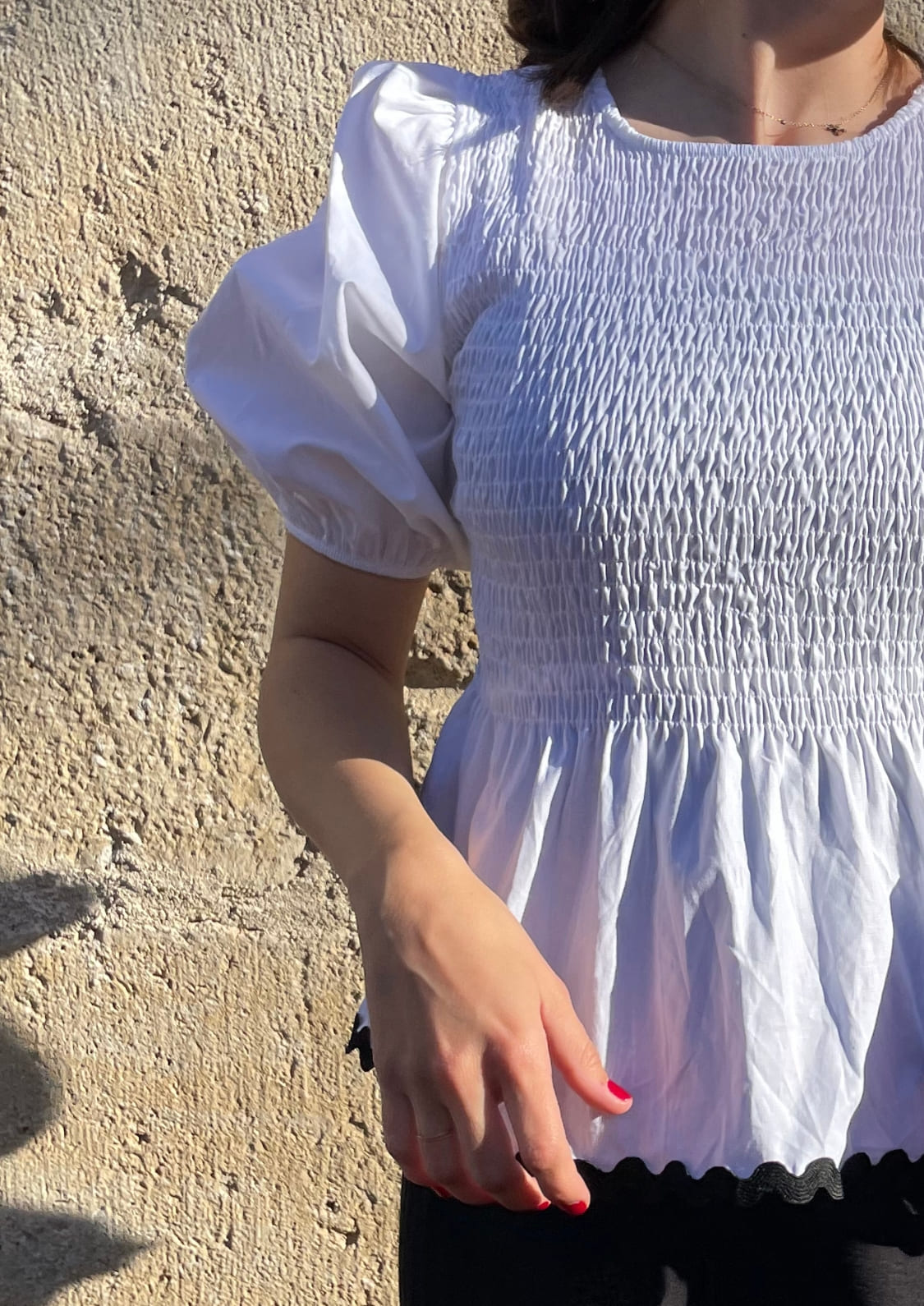 Blusa Toscana - Blanco y negro