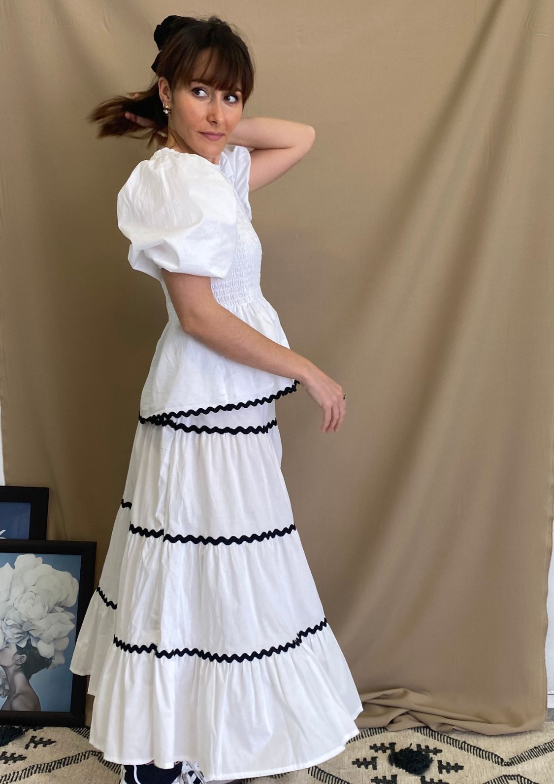Blusa Toscana - Blanco y negro