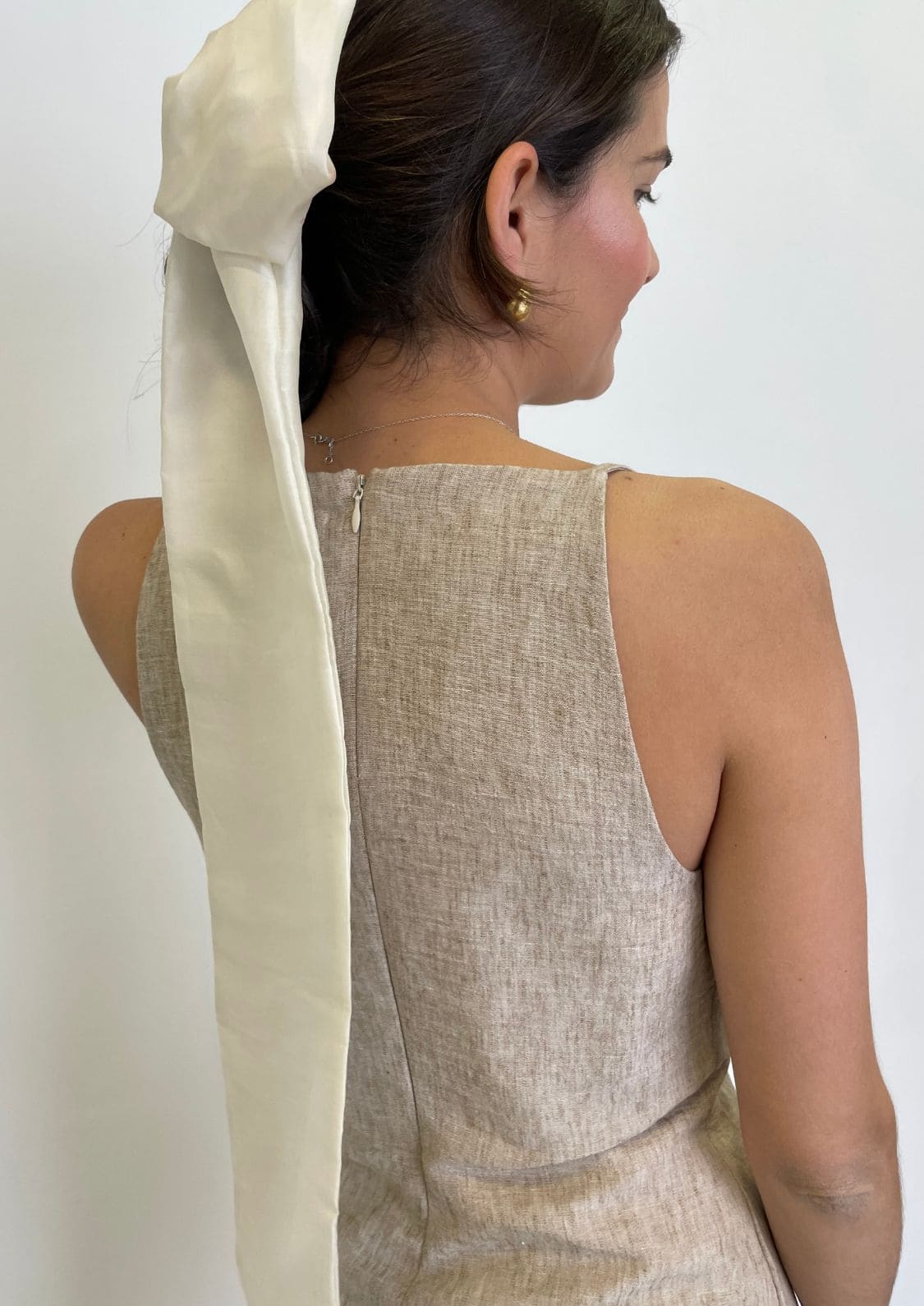 Vestido mini Juliette - Beige