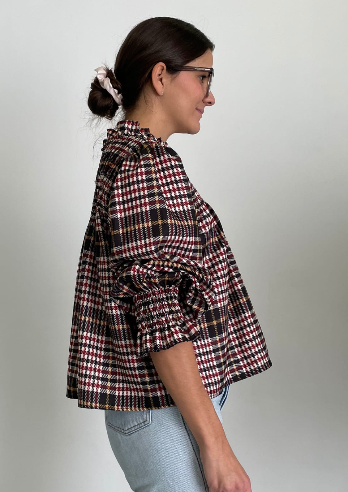 Blusa Tartán - Granate