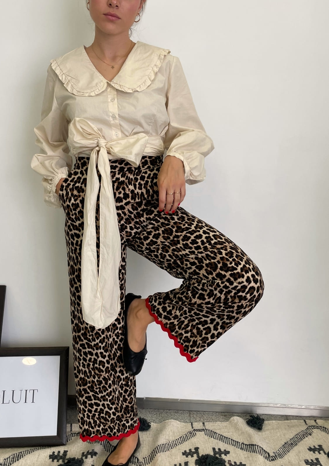 Pantalón Leopardo - Rojo