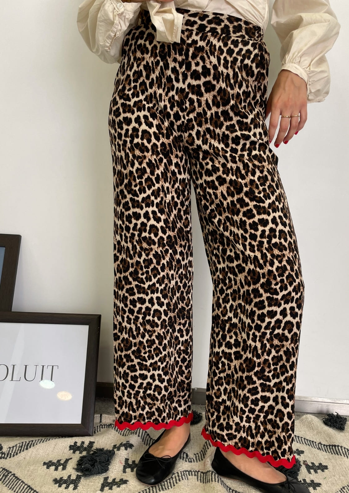 Pantalón Leopardo - Rojo