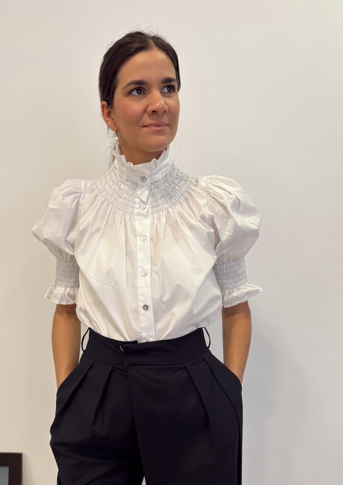 Blusa Milán - Celeste Manga corta