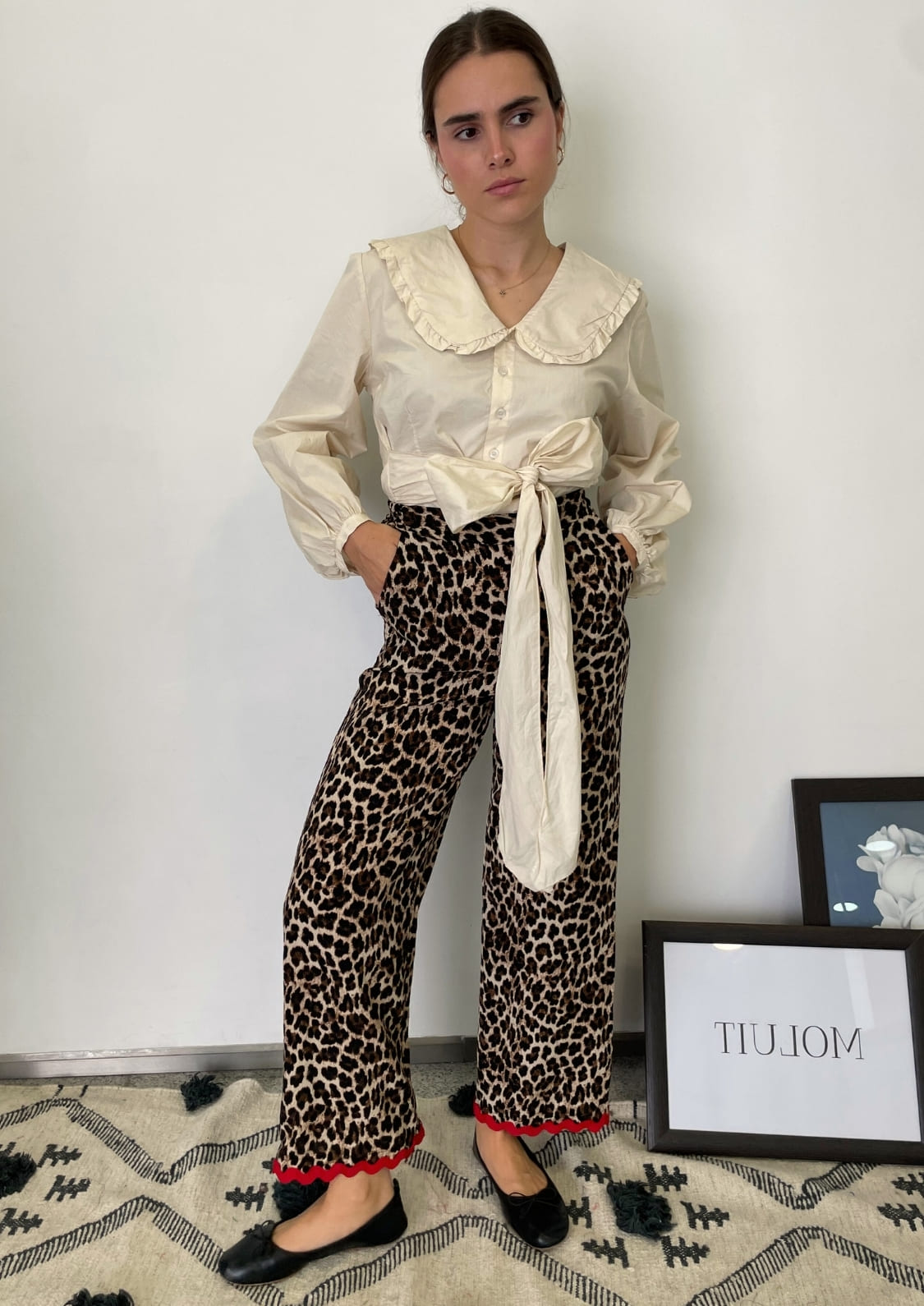Pantalón Leopardo - Rojo