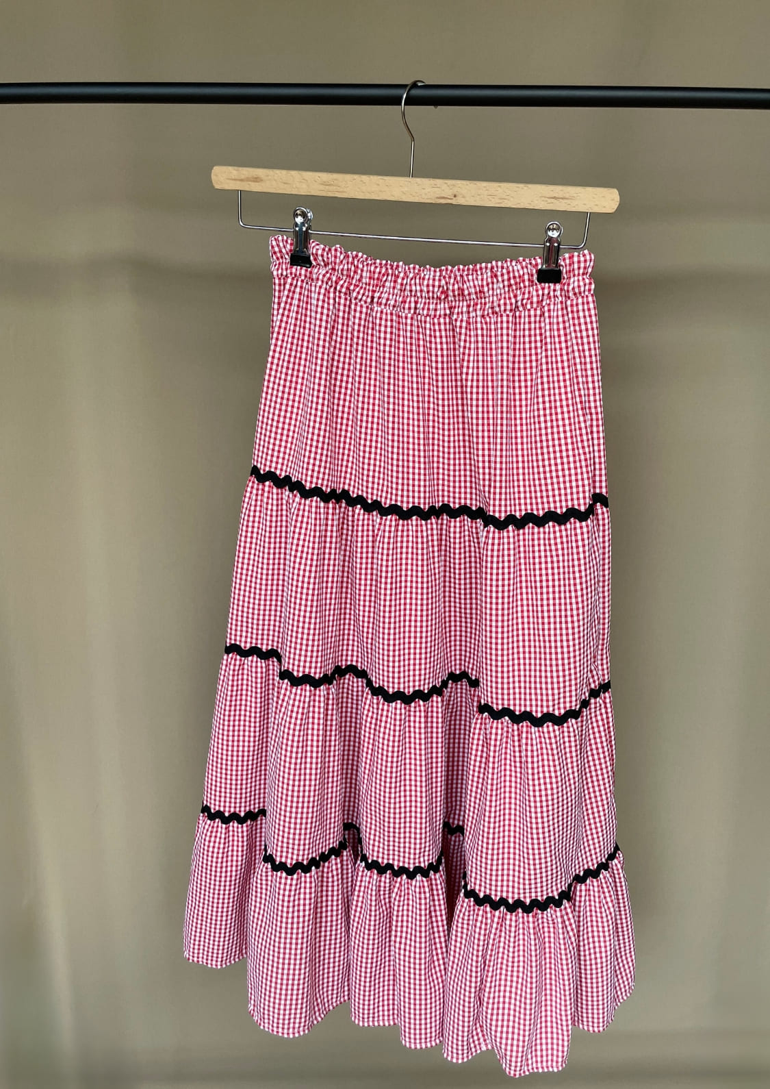 Falda Oporto - Rojo Vichy