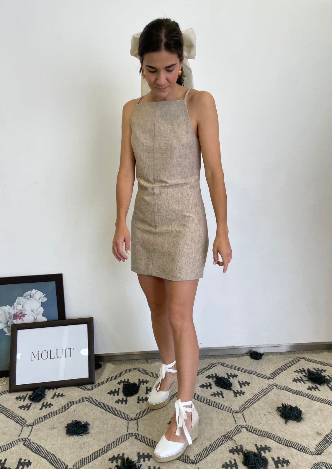 Vestido mini Juliette - Beige