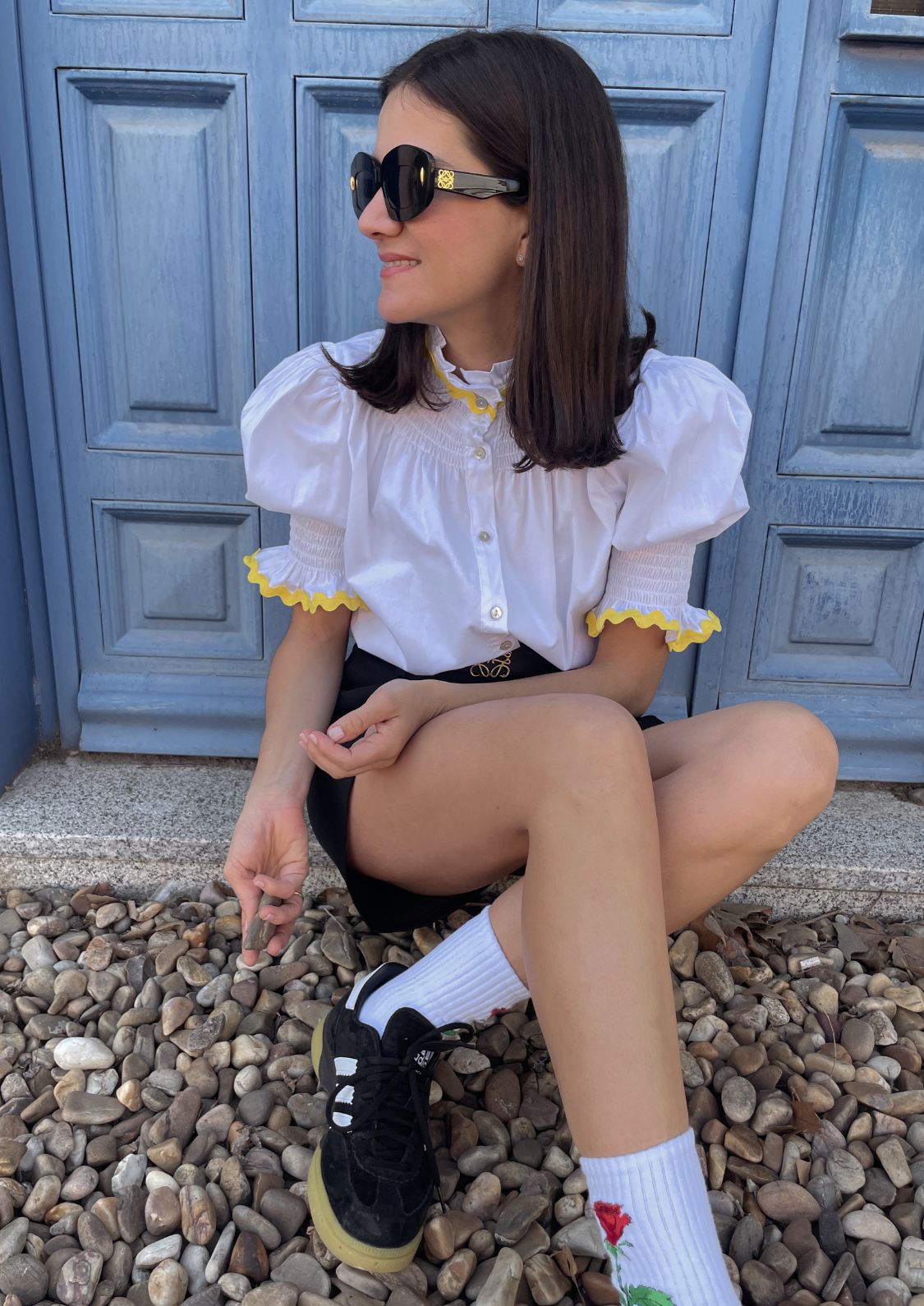 Blusa Milán - Blanco y Amarillo