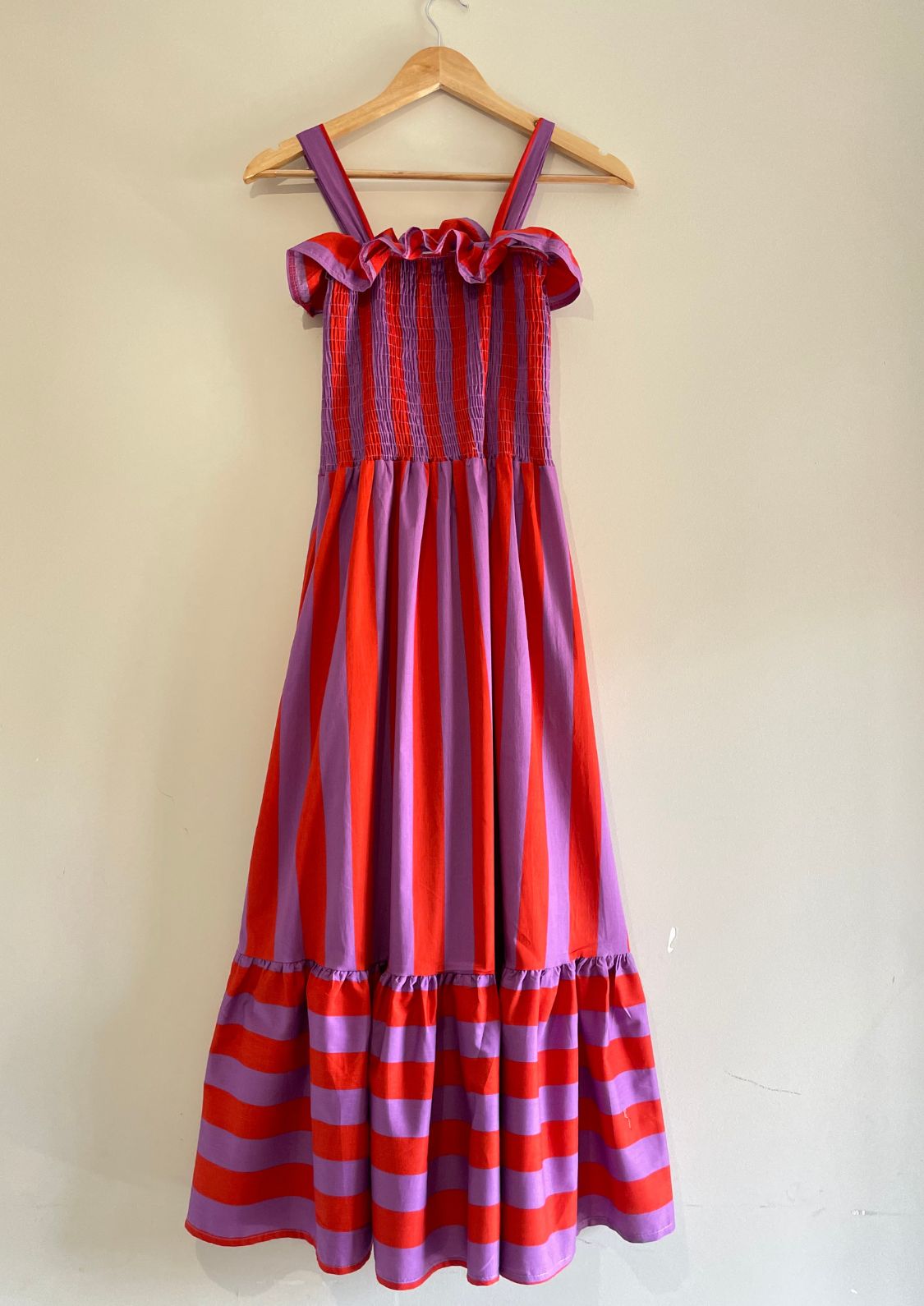 Vestido Copenhague - Violeta/Rojo