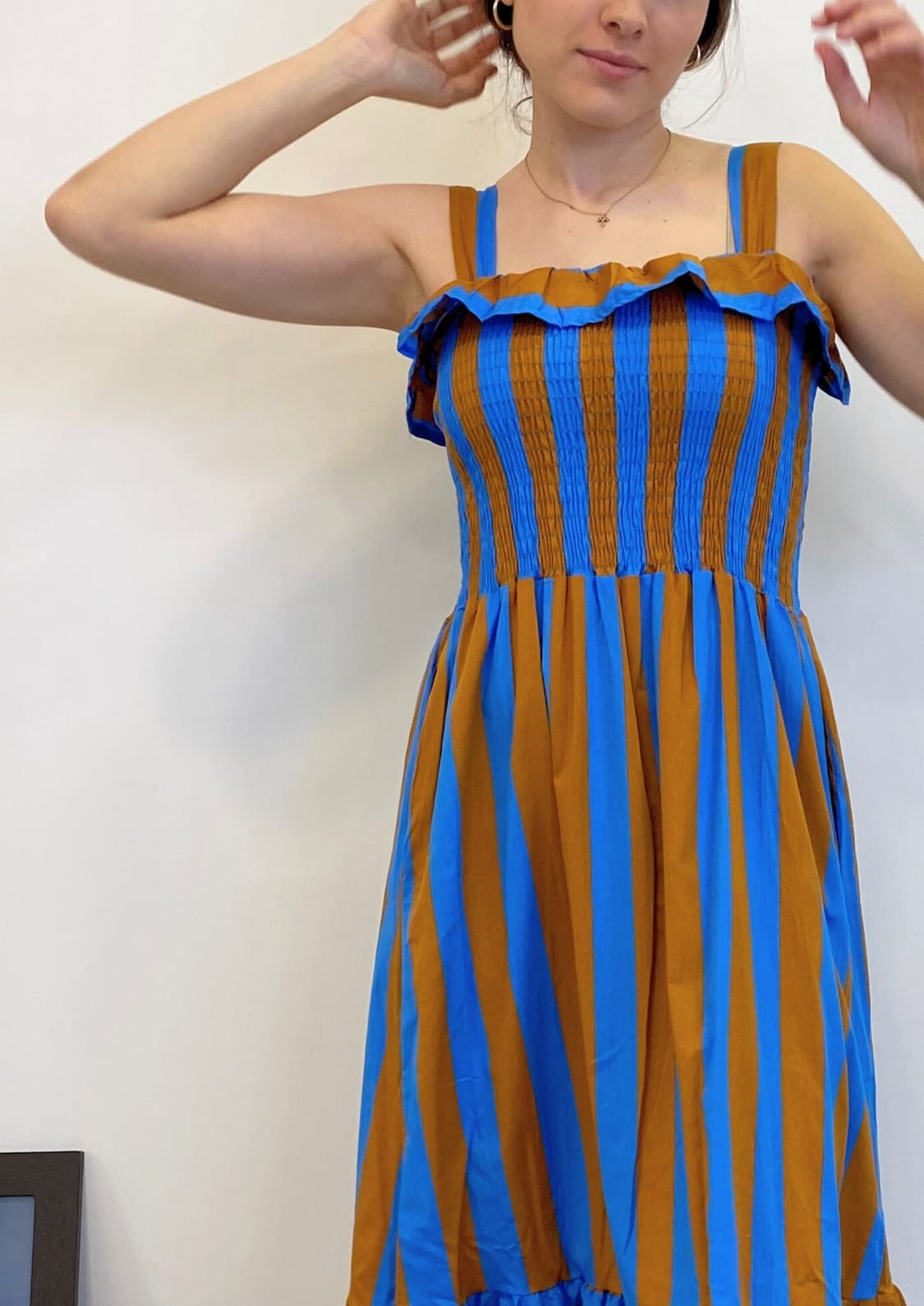 Vestido Copenhague - Azul/Marrón