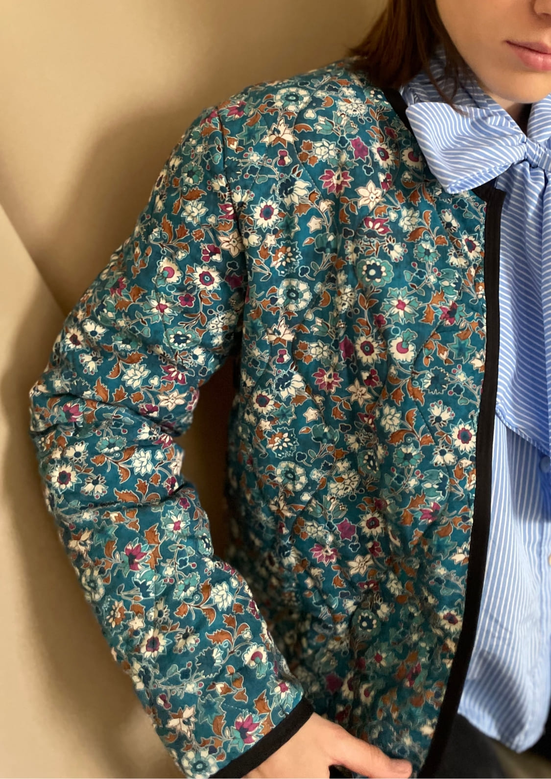 Chaqueta guateada flores