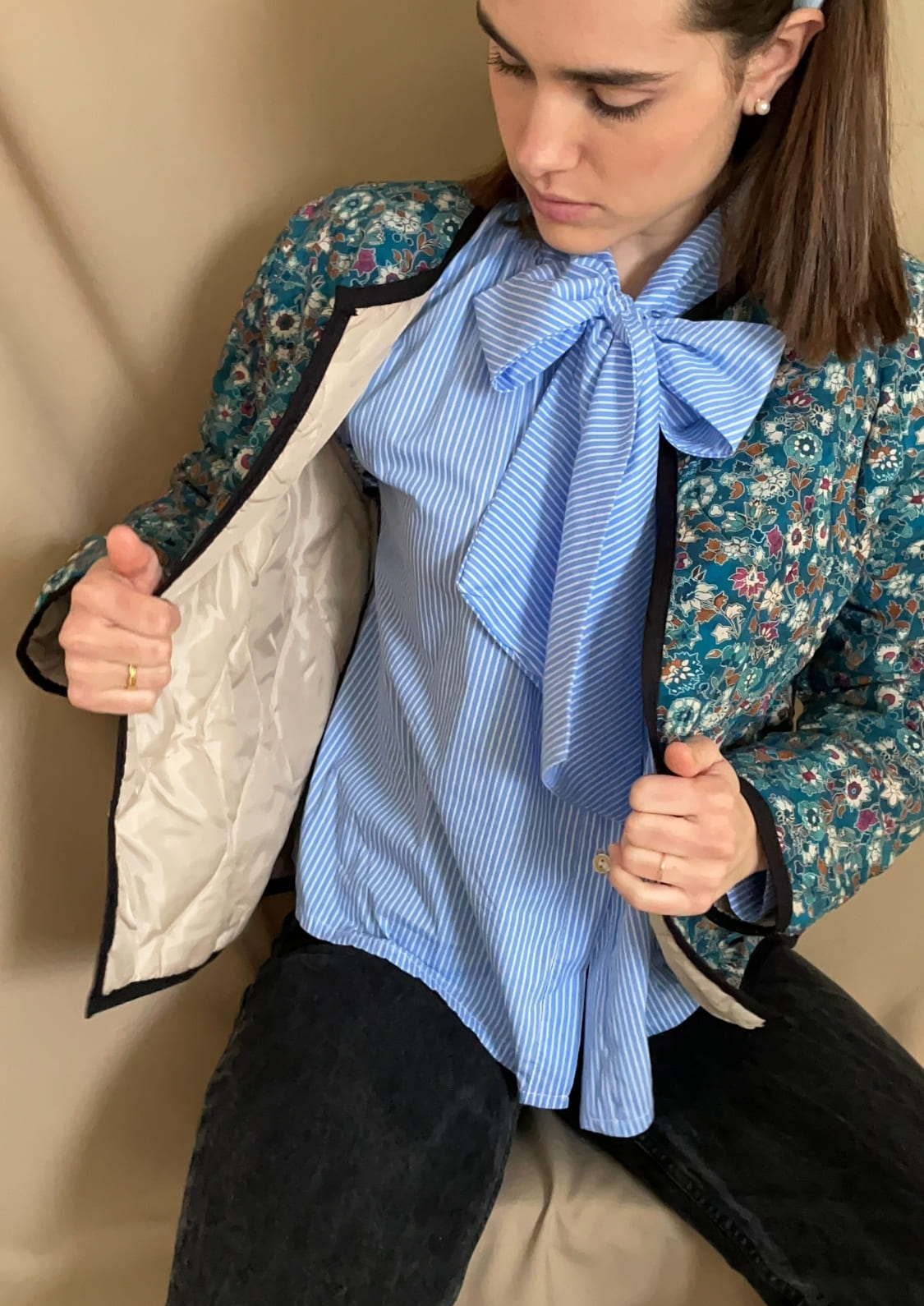 Chaqueta guateada flores