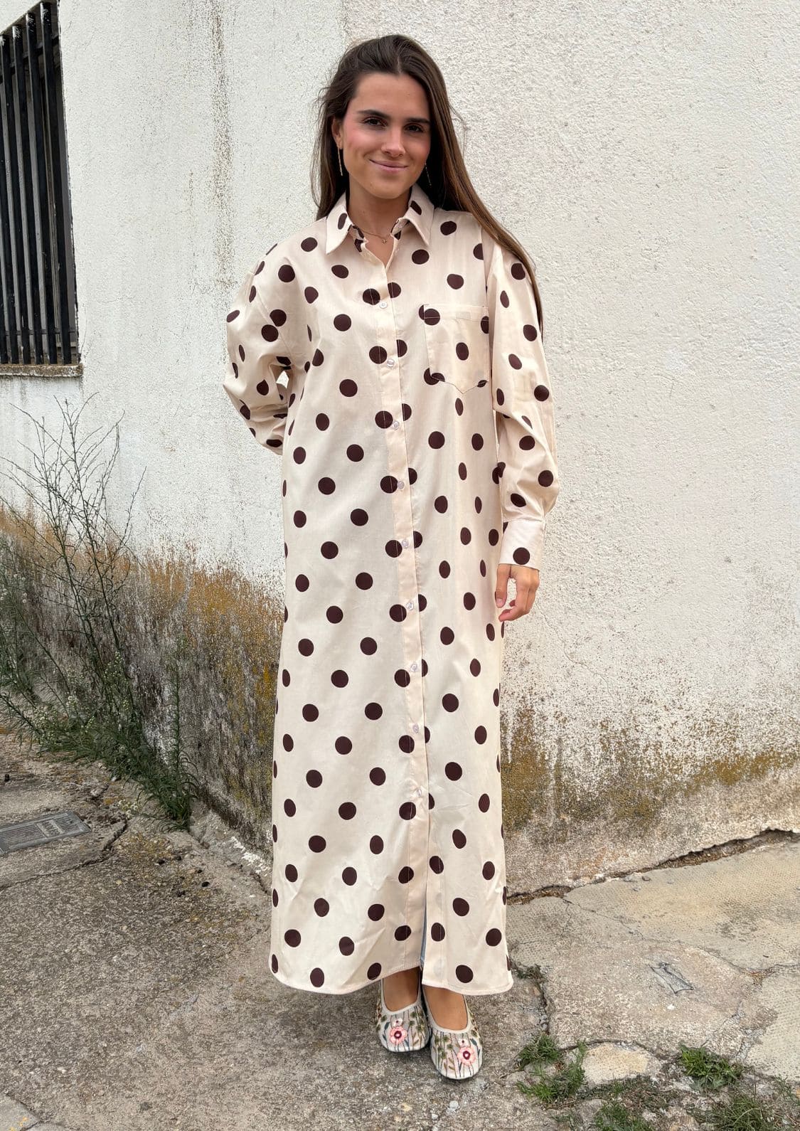 Vestido camisero Vivian - Beige